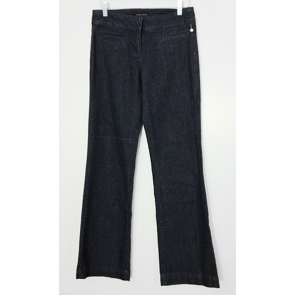 New‎ York & Company Jeans Women's Size 2 Dark Wash Low Rise Flare Y2K Boho NEW